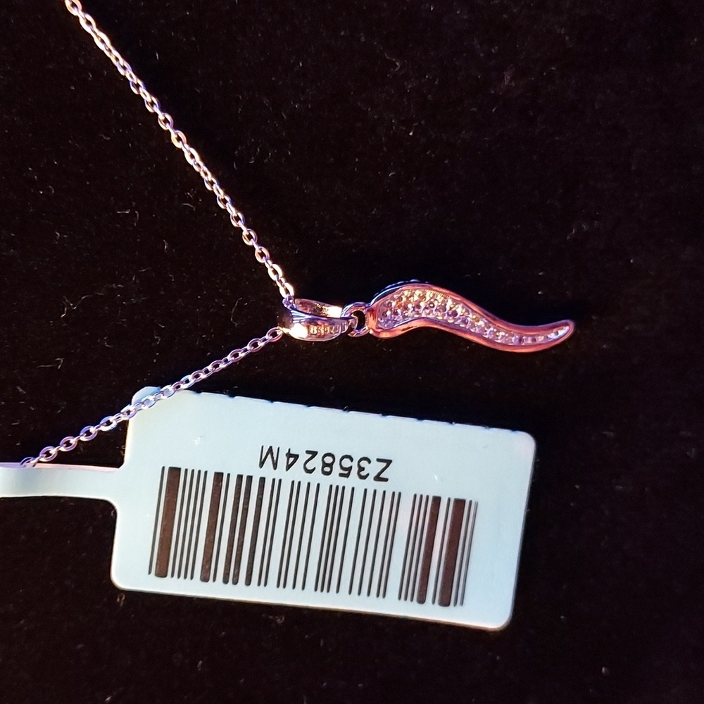 Sterling Silver Moissanite Necklace #25 - Picture 2 of 3